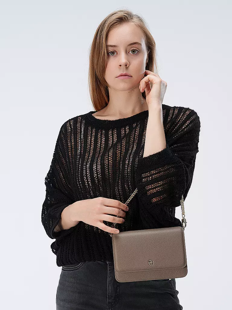 AIGNER | Ledertasche - Mini Bag | schwarz