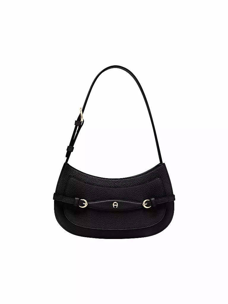 AIGNER | Ledertasche - Schultertasche CAVALLO XSmall | schwarz