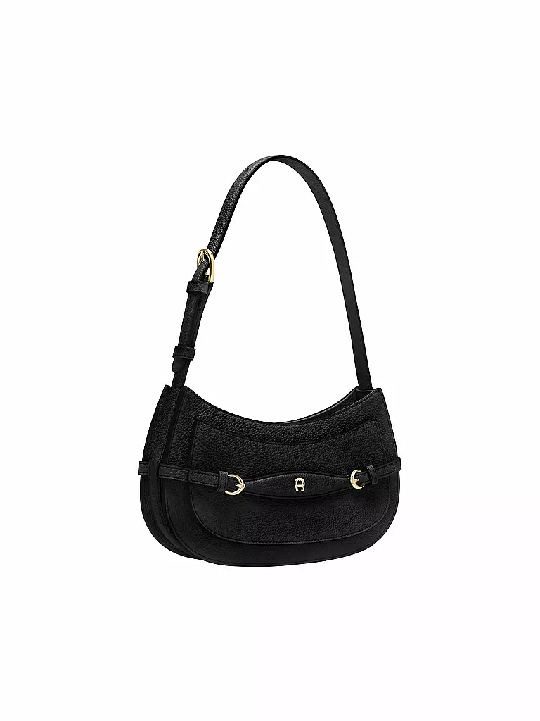 AIGNER | Ledertasche - Schultertasche CAVALLO XSmall | schwarz