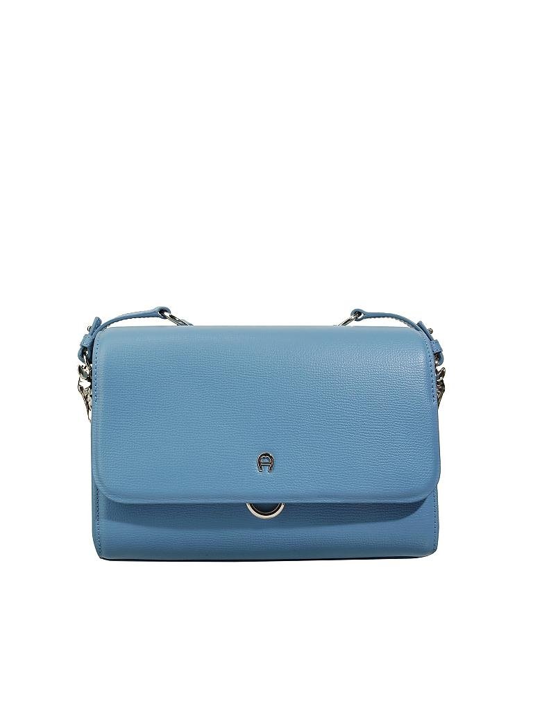 AIGNER | Ledertasche - Umhängetasche "Grazia" S | blau