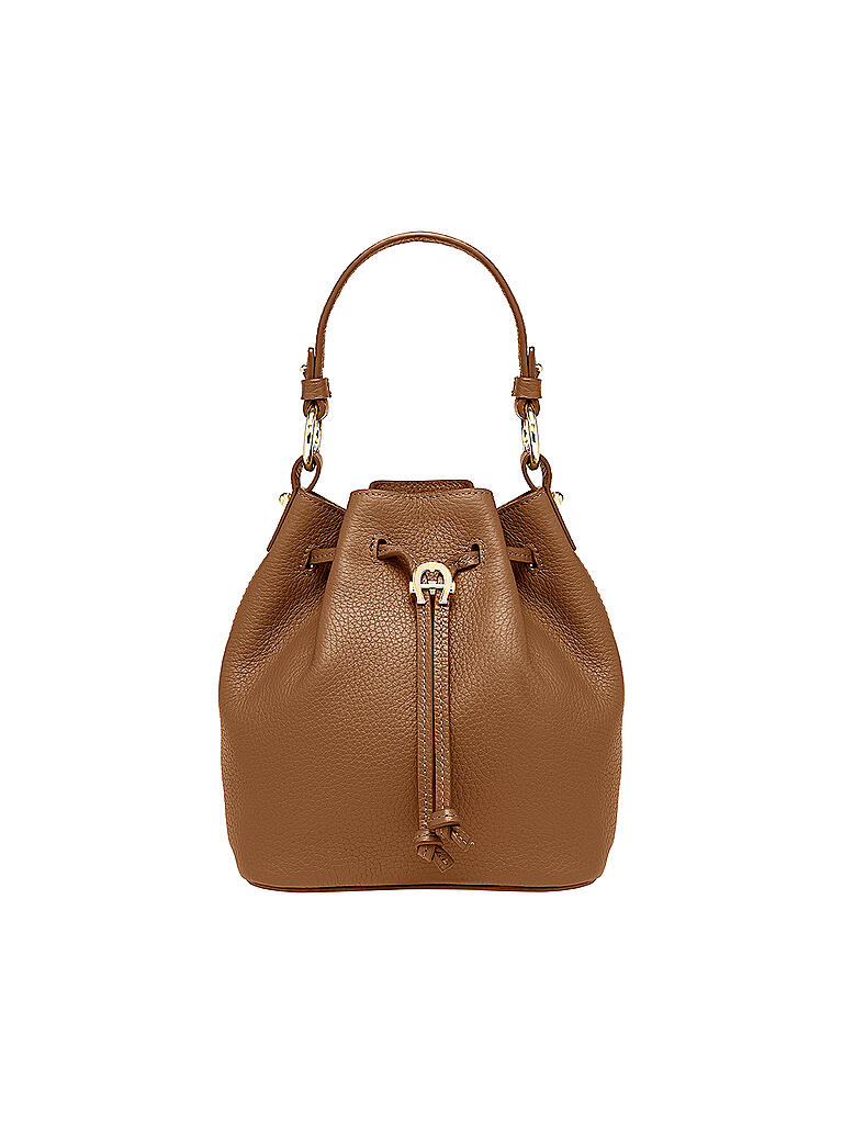 AIGNER | Ledertasche -Bucket Bag Tara S | braun