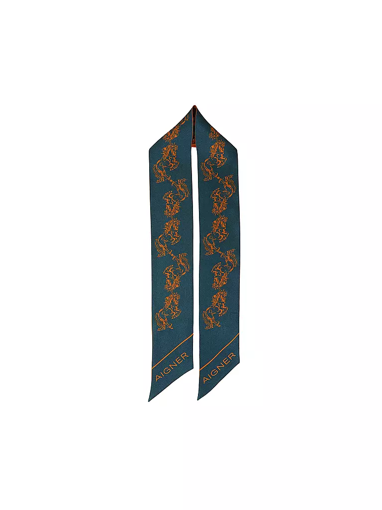 AIGNER | Seidentuch BANDANA  | petrol