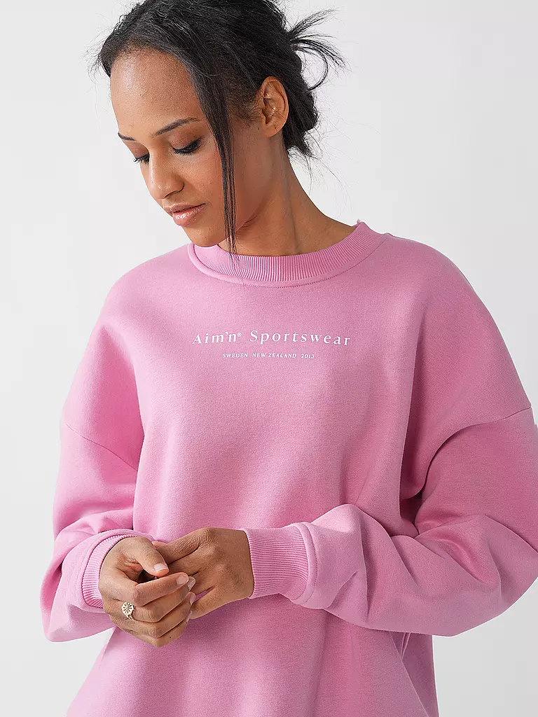 AIMN | Sweater SERIF | rosa