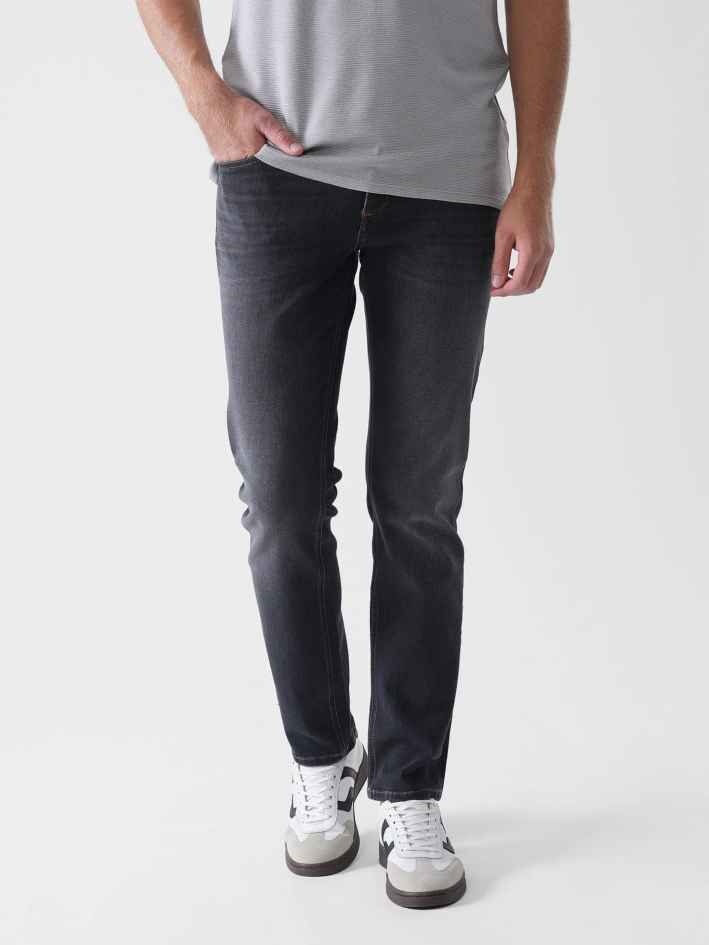 ALBERTO | Jeans Straight Fit PIPE | grau