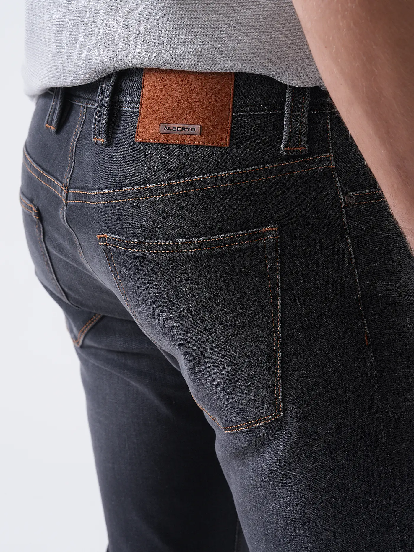 ALBERTO | Jeans Straight Fit PIPE | grau