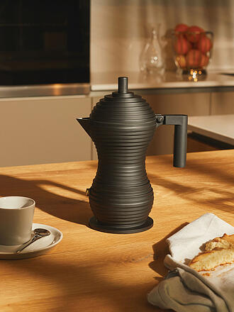 ALESSI | Espressomaschine Pulcina Black Alu/Schwarz 3 Tassen