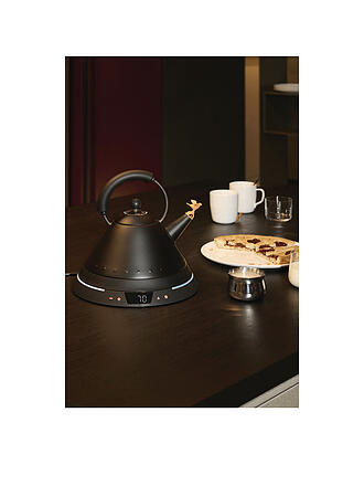 ALESSI | Elektrischer Wasserkocher 1,5l Michael Graves Edelstahl Schwarz 