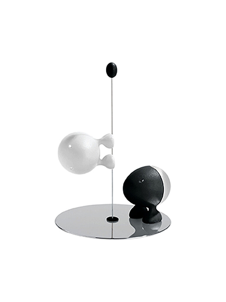 ALESSI Salz- & Pfeffer Menage Lilliput 14,5cm schwarz
