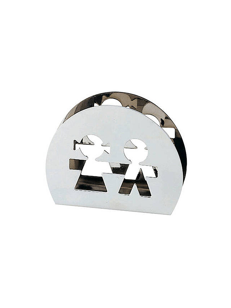 ALESSI Serviettenhalter GIROTONDO Edelstahl silber