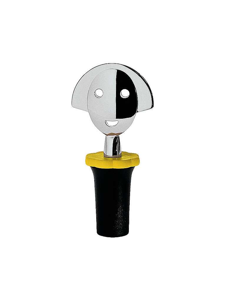 ALESSI Flaschenverschluss Anna Stop Schwarz 4cm schwarz