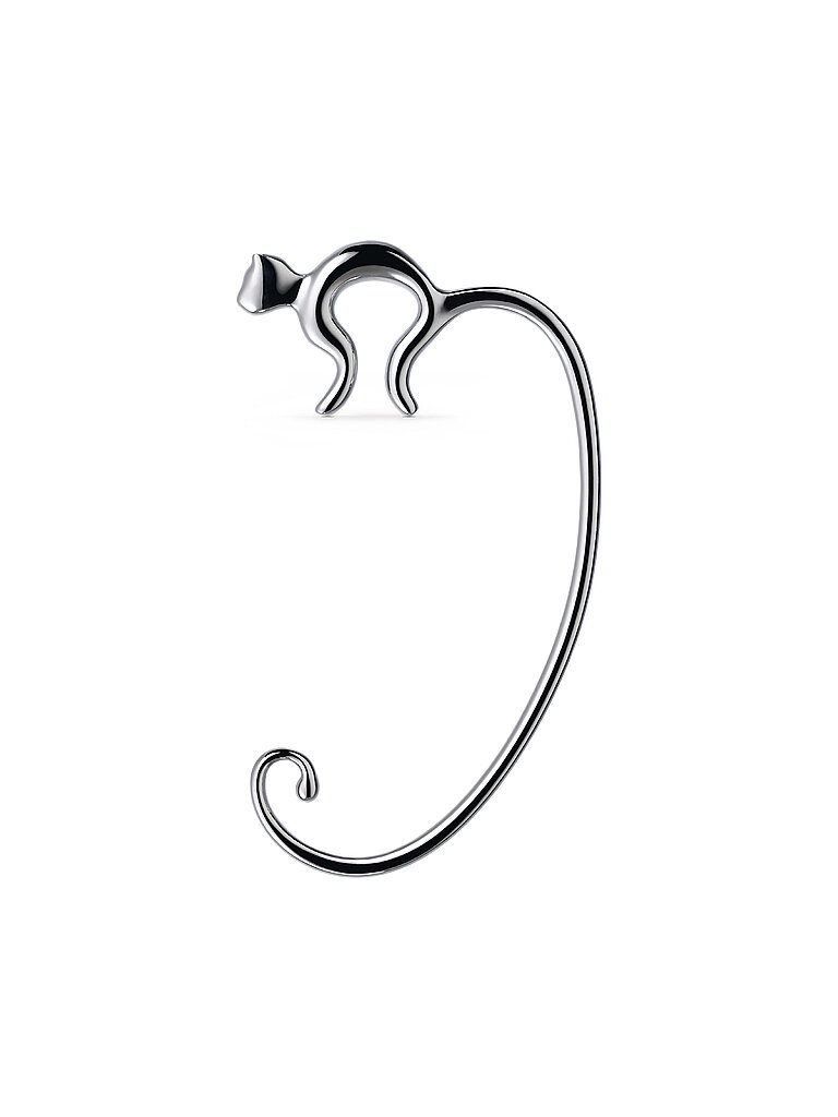 ALESSI Taschenhalter MINOU Edelstahl Schwarz  silber