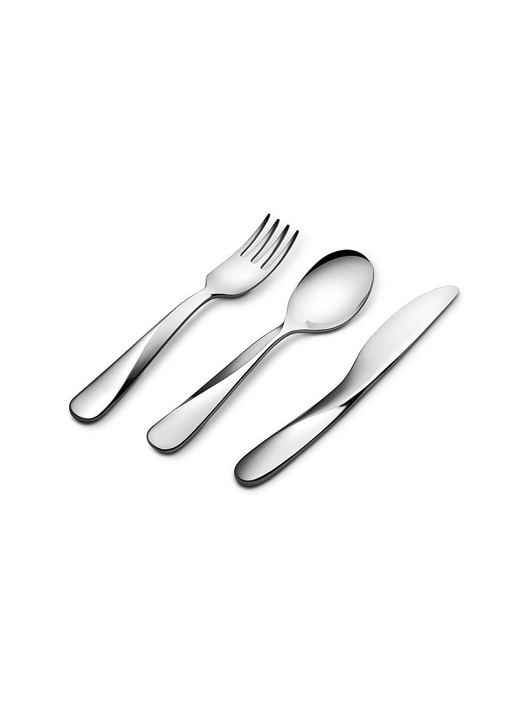 ALESSI Kinder Geschirrset 3tlg Giro Kids Collection silber