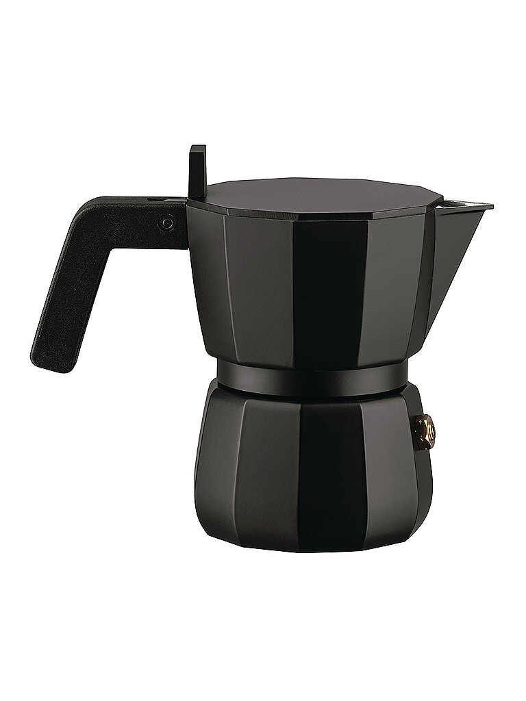 ALESSI Espressomaschine Moka 1 Tasse Schwarz schwarz