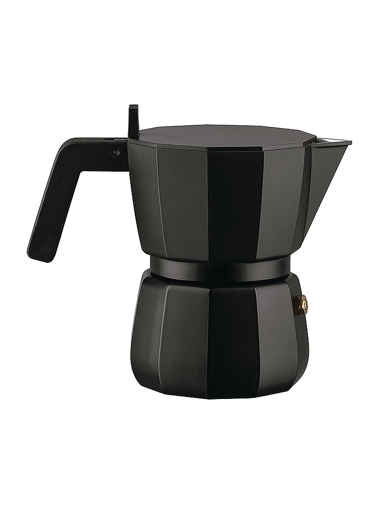 ALESSI Espressomaschine Moka 3 Tassen SChwarz schwarz
