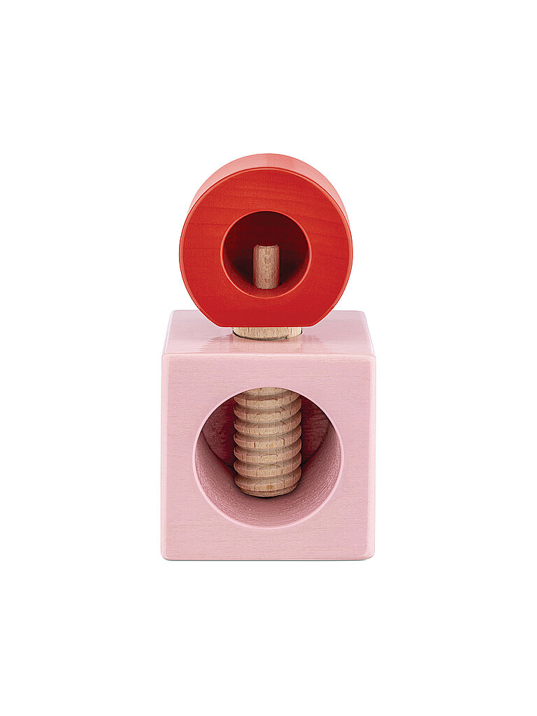 ALESSI Nussknacker TWERGI Buchenholz Rosa/Rot rosa