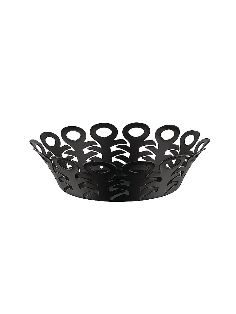 ALESSI Korbschale VIMINI 22cm Edelstahl Epoxi. Schwarz schwarz