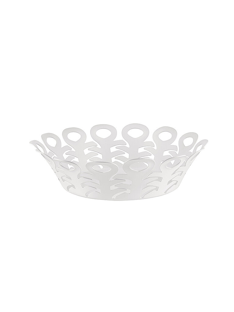 ALESSI Korbschale VIMINI 22cm Edelstahl Epoxi. Weiss weiss