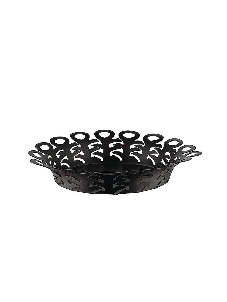 ALESSI Korbschale VIMINI 27cm Edelstahl Epoxi. Schwarz schwarz