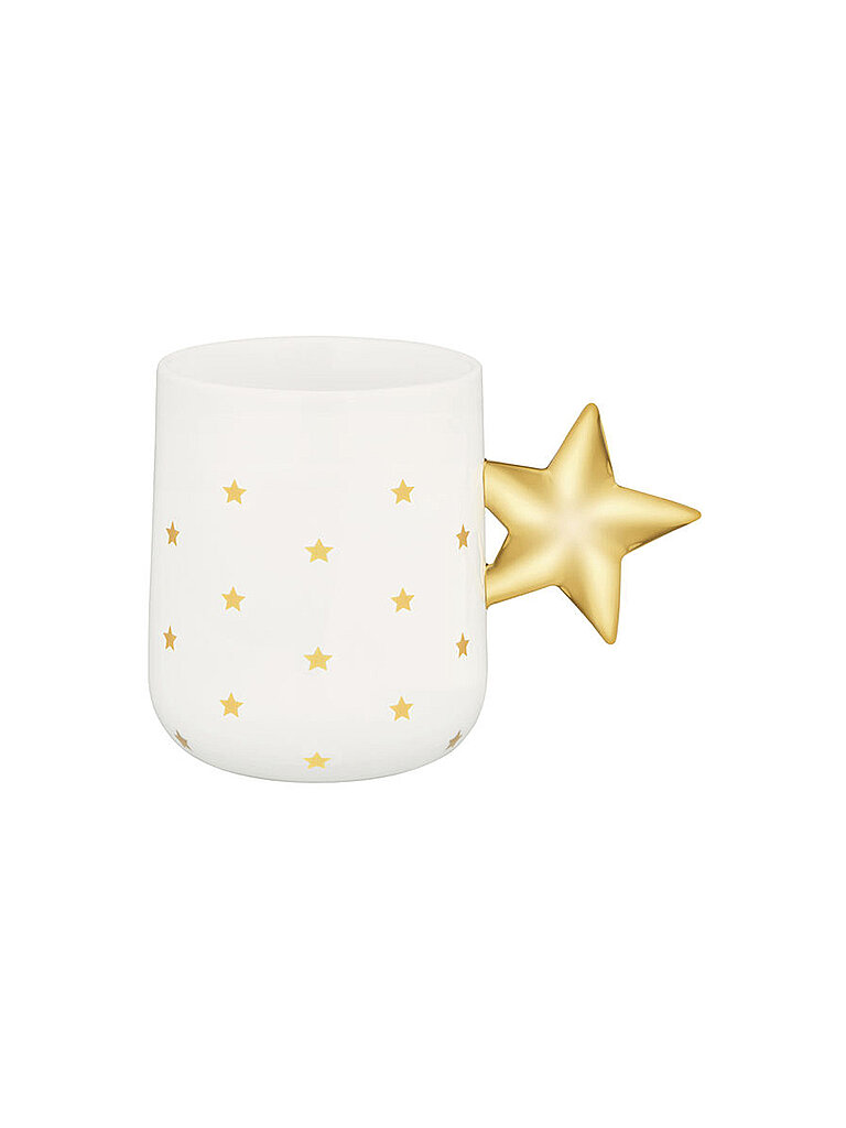 ALESSI Weihnachts-Henkelbecher 0,37l DELIGHT Weiss/Gold weiss