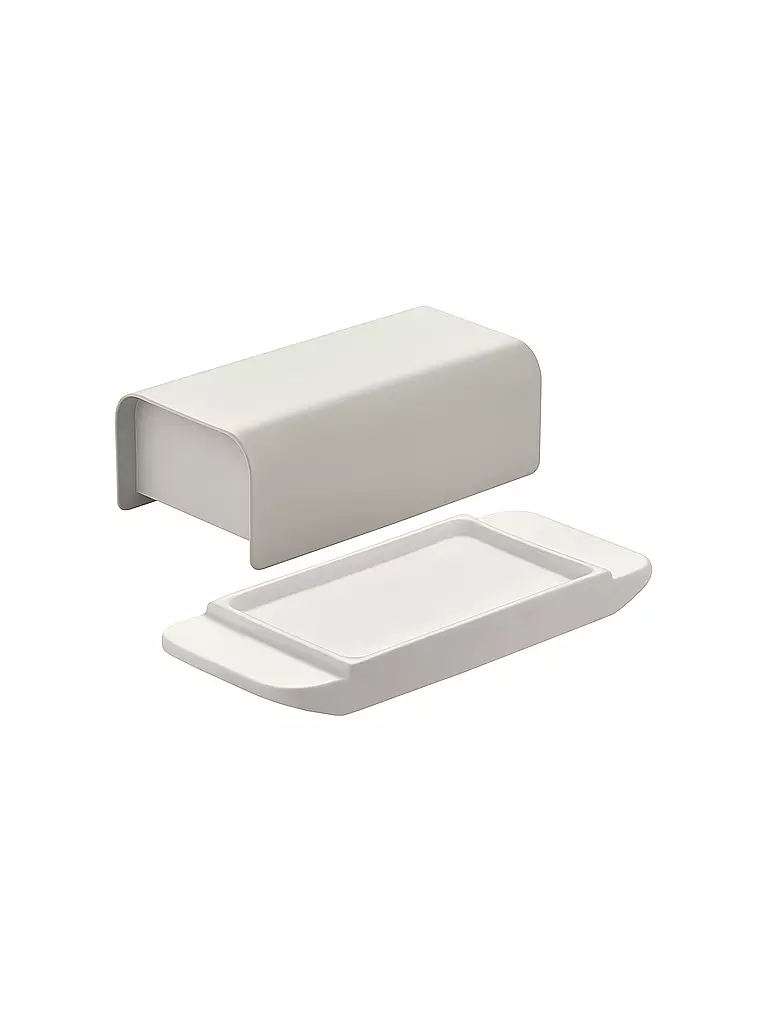 ALESSI | Butterdose Mattina 9,5cm Warmgrau | rot