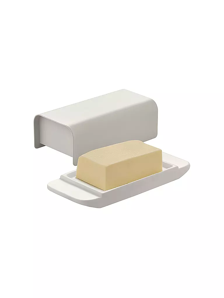 ALESSI | Butterdose Mattina 9,5cm Warmgrau | rot