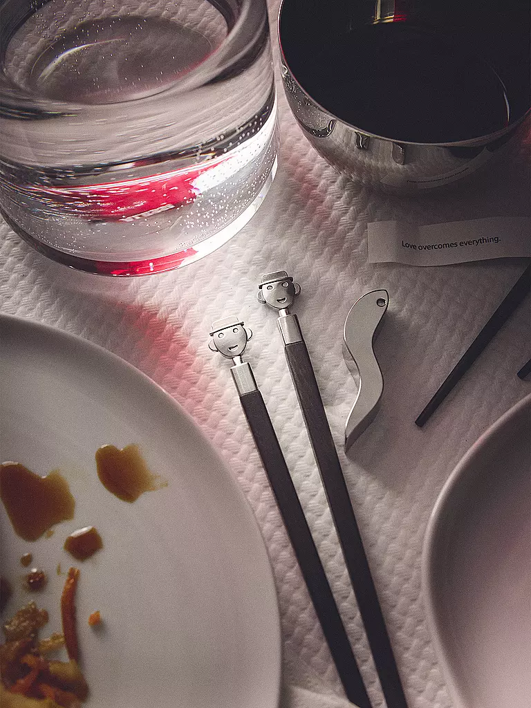 ALESSI | Essstäbchen ALESSANDRO 3-tlg. Ebenholz | braun