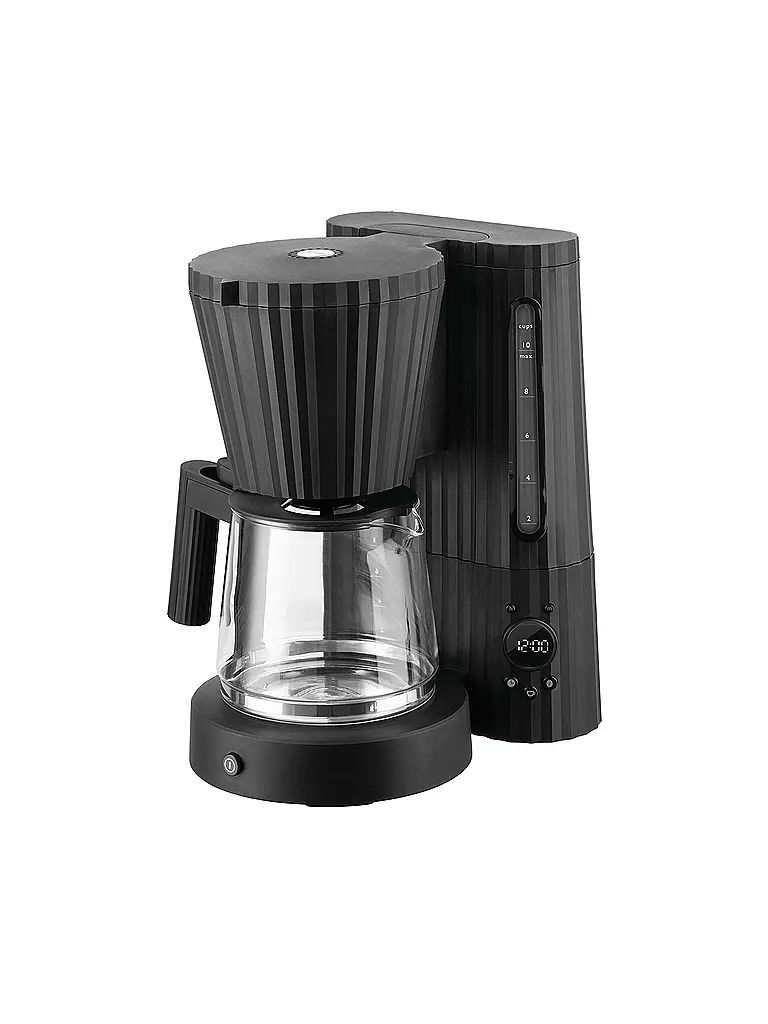 ALESSI | Filterkaffeemaschine Plisse 1,5l Schwarz | schwarz