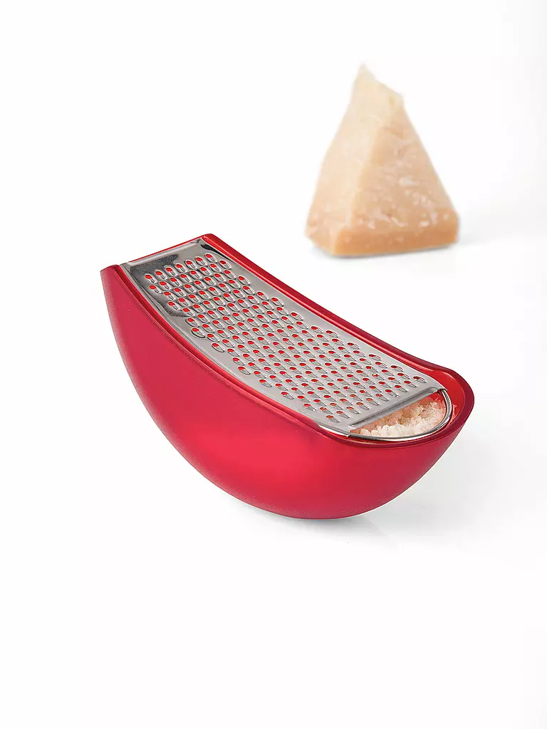 ALESSI | Käsereibe Parmenide Rot 15,3cm | weiss