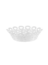 ALESSI | Korbschale VIMINI 22cm Edelstahl Epoxi. Schwarz  | weiss