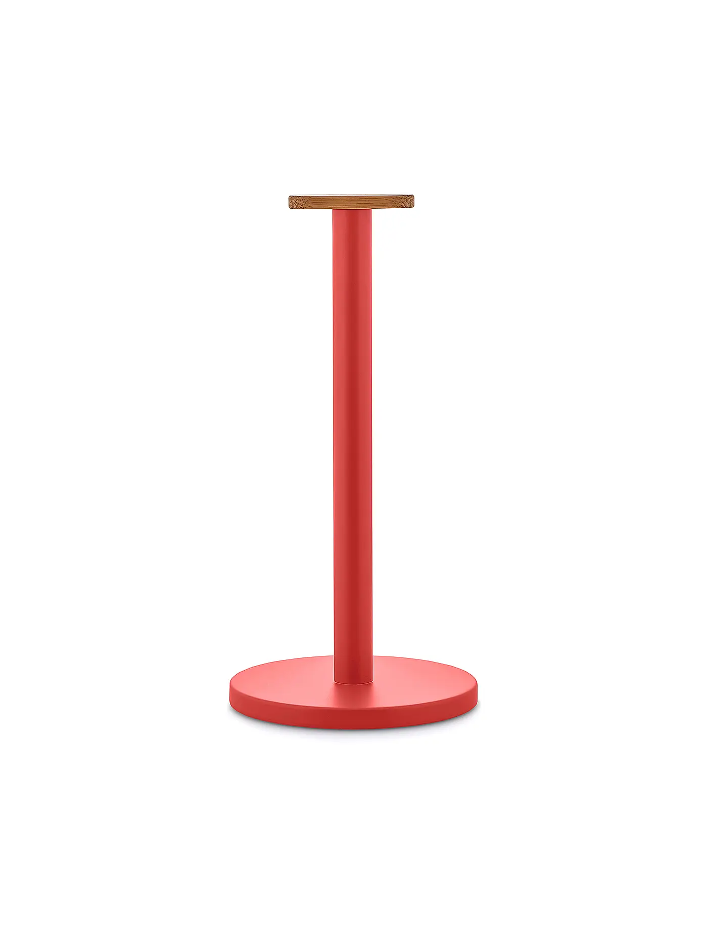 ALESSI | Rollenhalter Mattina 33cm Warmgrau/Bambus | rot