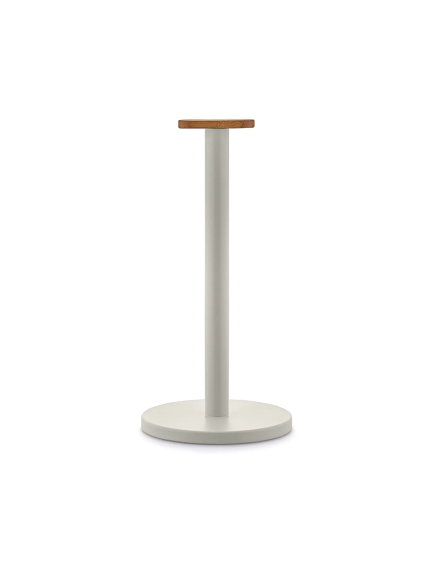 ALESSI | Rollenhalter Mattina 33cm Warmgrau/Bambus | hellgrau