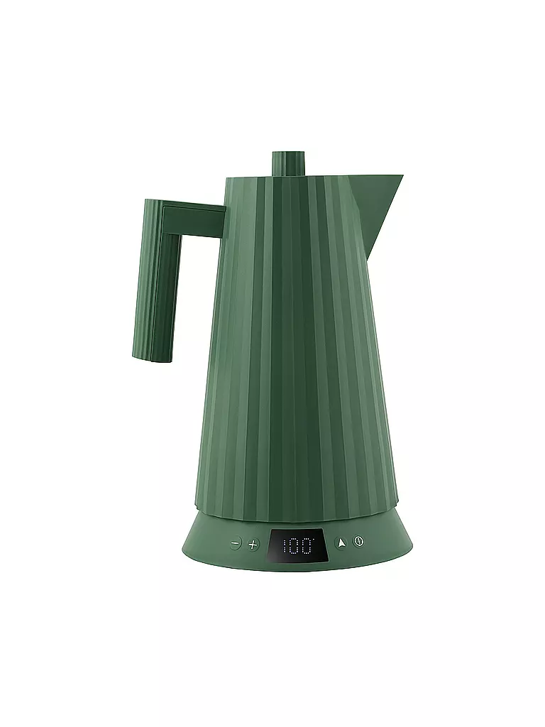 ALESSI | Wasserkocher 1,7l Plissee Th. Harz / Gruen | dunkelgrün