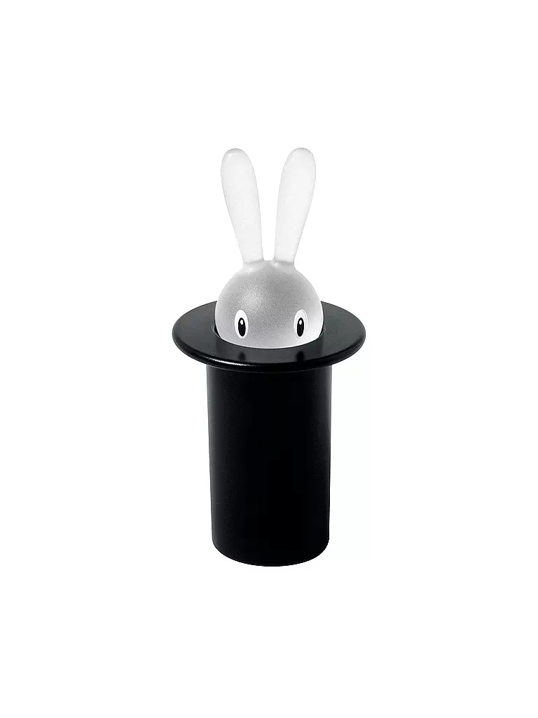 ALESSI | Zahnstocherbehälter Magic Bunny 7,5cm Schwarz | schwarz