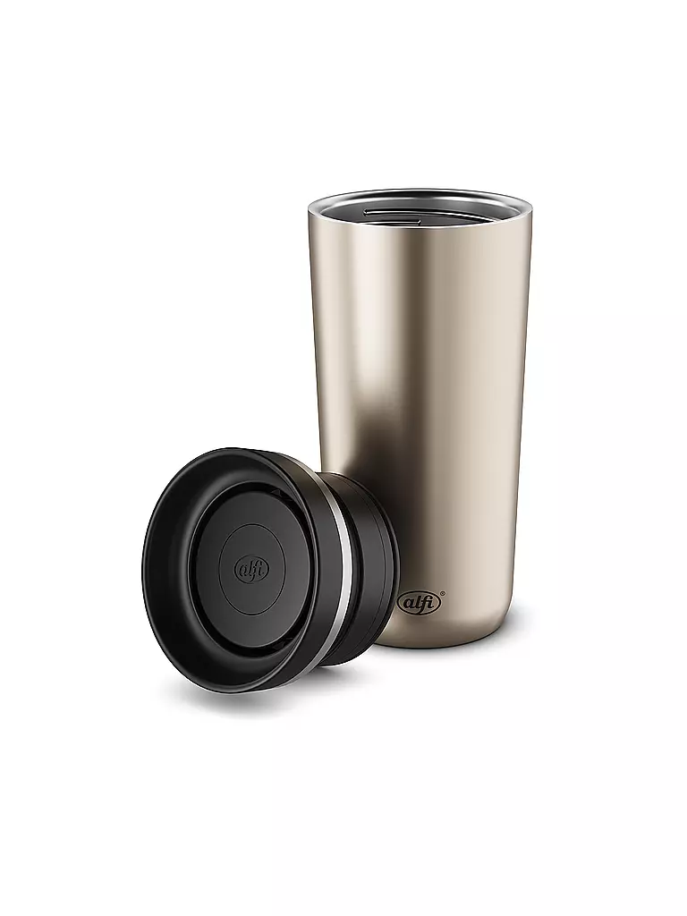 ALFI | Coffee to go-Becher 0,38l MUG PRO Champagne | silber
