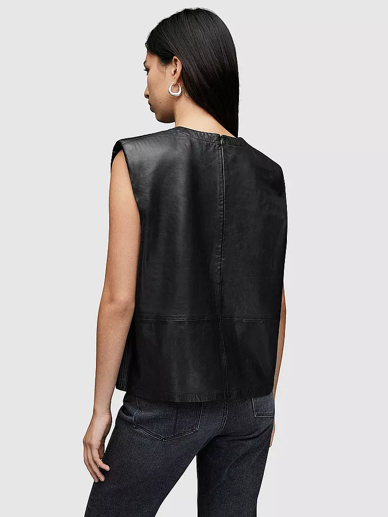 ALLSAINTS | Ledertop MIKA | schwarz