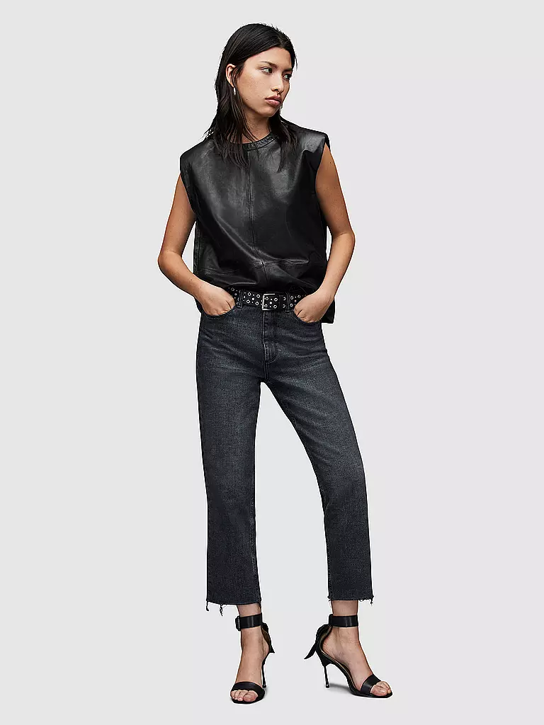 ALLSAINTS | Ledertop MIKA | schwarz