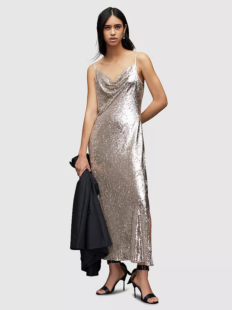 ALLSAINTS | Midikleid HADLEY SEQUIN | gold