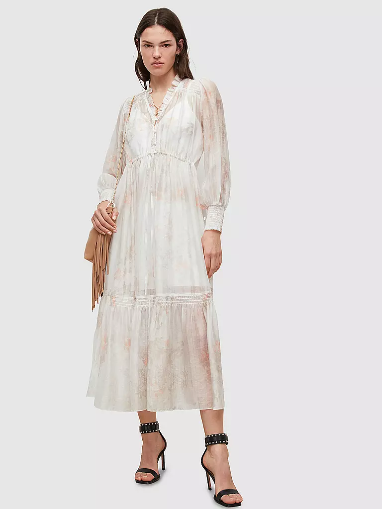ALLSAINTS | Midikleid Nisha Koura | weiss