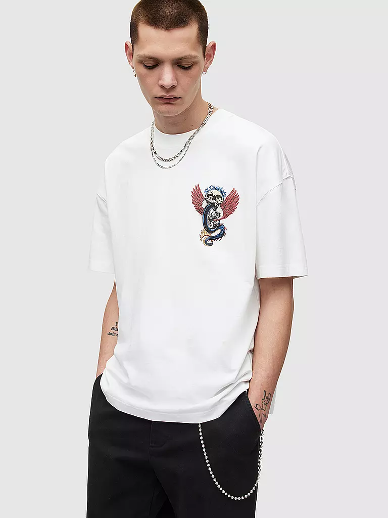 ALLSAINTS | T-Shirt ROAD RASH | weiss
