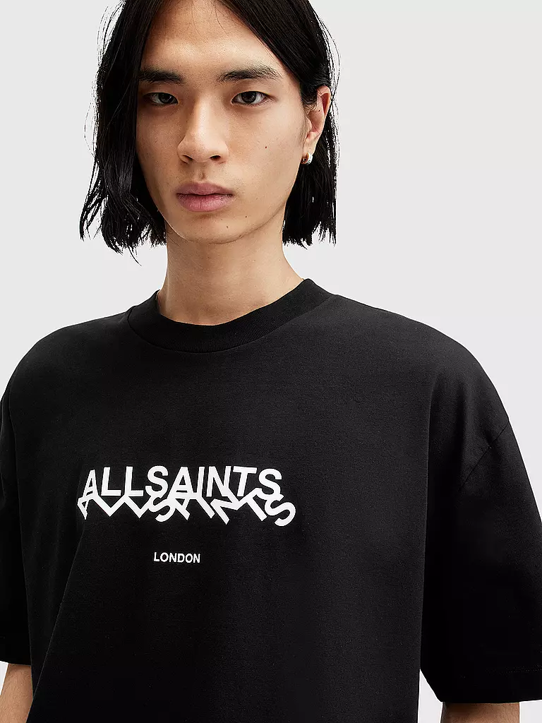 ALLSAINTS | T-Shirt SLANTED | schwarz