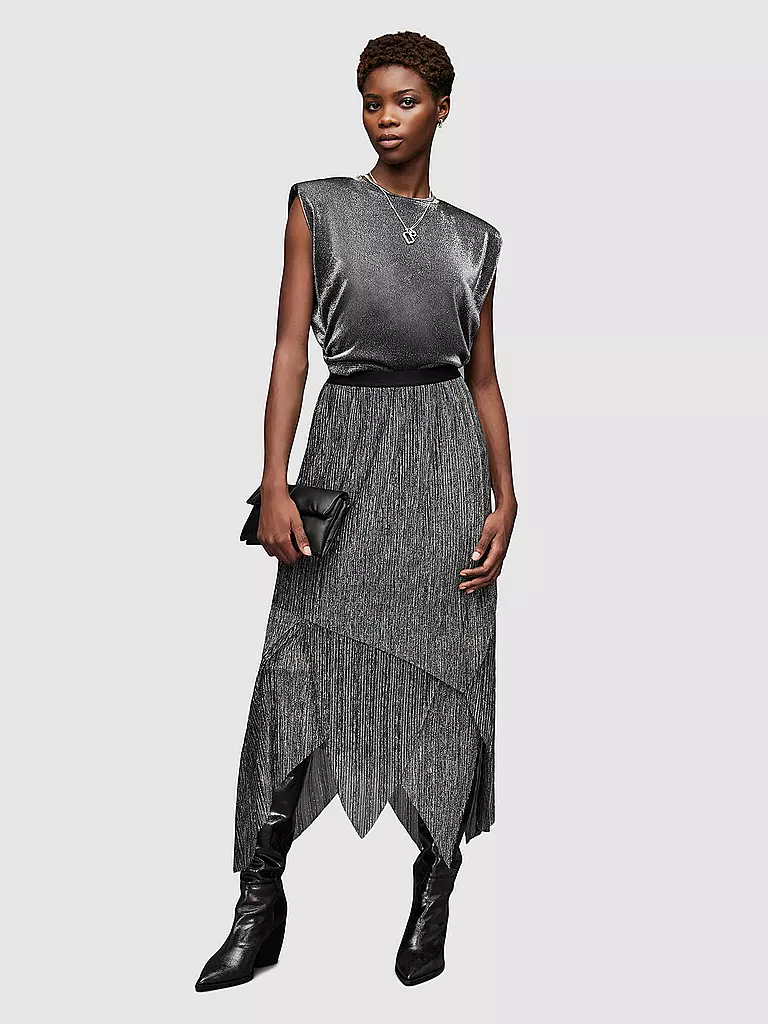 ALLSAINTS | Top MIKA METALLIC | schwarz