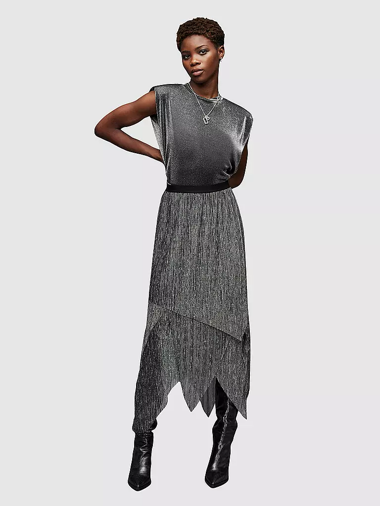 ALLSAINTS | Top MIKA METALLIC | schwarz
