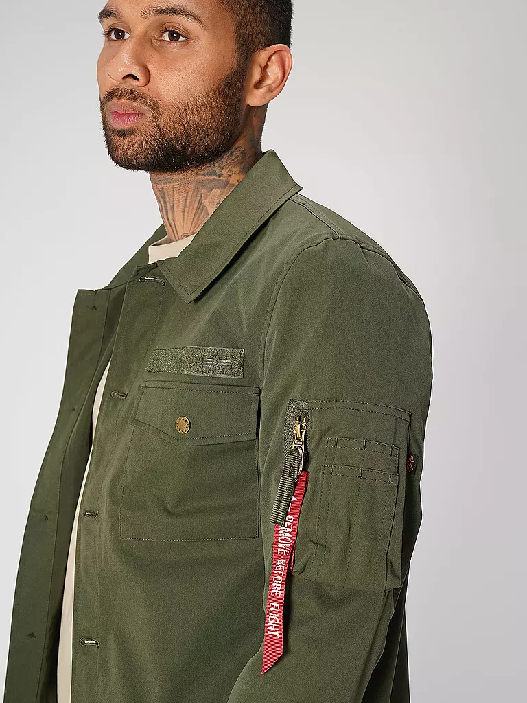 ALPHA INDUSTRIES | Hemd Overshirt | olive