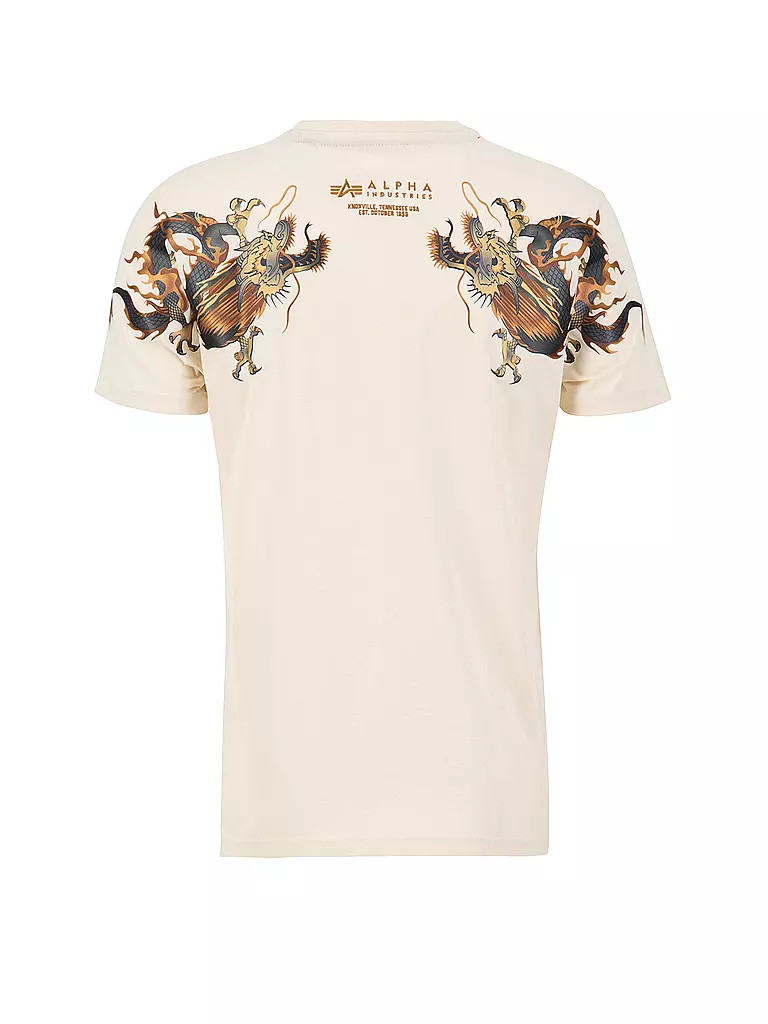 ALPHA INDUSTRIES | T-Shirt DRAGON EMB T | beige