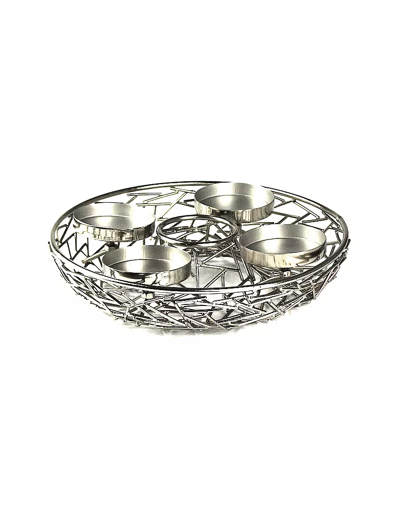 AM DESIGN | Adventkranz Schale 30cm Silber | silber