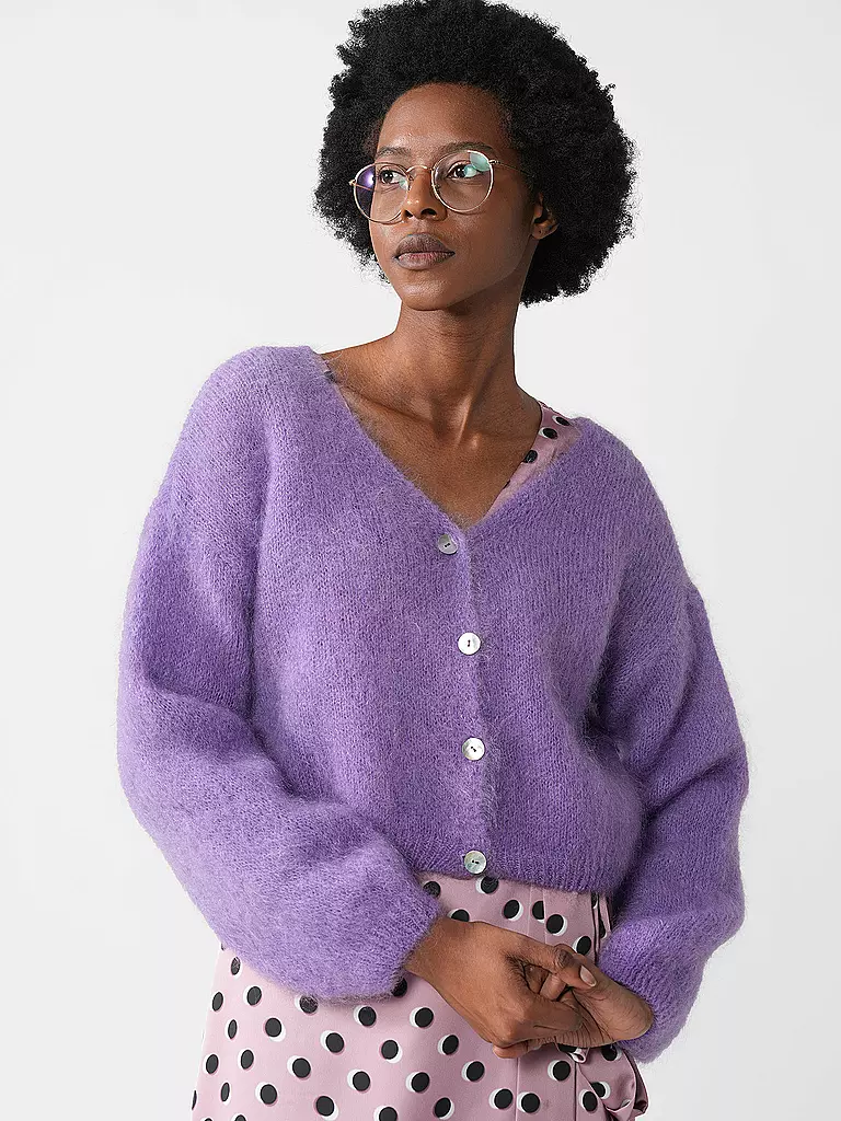 AMERICAN DREAMS | Cardigan Cropped Fit CORNELIA | lila