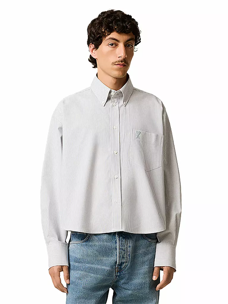 AMI PARIS | Hemd Cropped Fit | hellblau