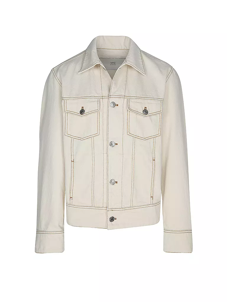 AMI PARIS | Jeansjacke | creme