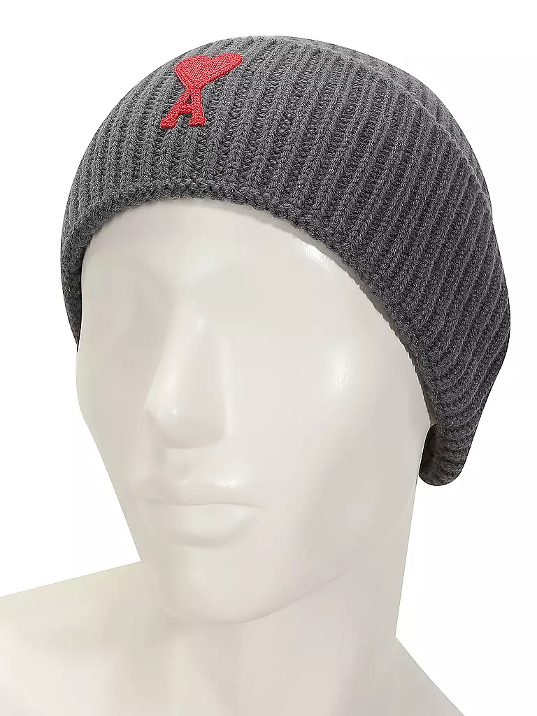 AMI PARIS | Mütze - Haube AMI DE COEUR | grau