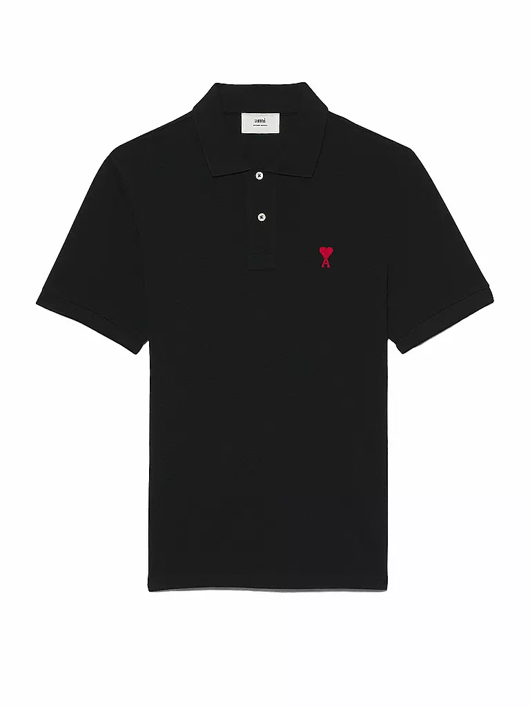 AMI PARIS | Poloshirt Ami De Coeur | schwarz